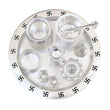 Danglisia Silver Plated Pooja Thali Set Glossy Puja Thali Set 9 Inch Ethnic Pooja Thali for Home Temple Office Wedding Return Gift Items