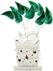 Nobility Silver Plated Tulsi Plant for Home Gift for Wedding and Puja (Size: 11.5 cm x 5 cm)