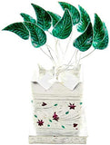 Nobility Silver Plated Tulsi Plant for Home Gift for Wedding and Puja (Size: 11.5 cm x 5 cm)