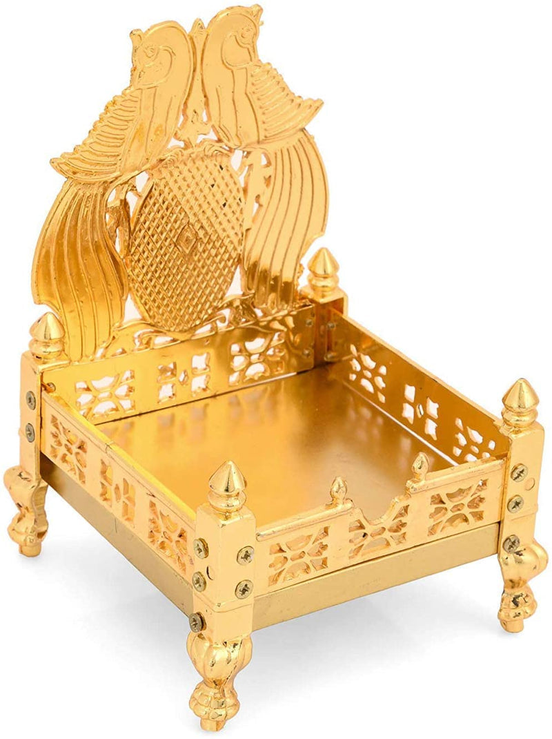 Danglisia God Singhasan, Gold Plated - Size : 5.5 x 3.5 x 3.5 inch