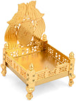 Danglisia God Singhasan, Gold Plated - Size : 5.5 x 3.5 x 3.5 inch
