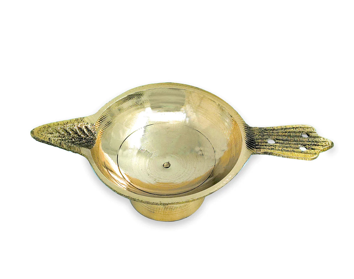 Brass Lakshmi Diya Akhand Jyoti for Puja Small Size
