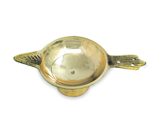 Brass Lakshmi Diya Akhand Jyoti for Puja Small Size