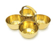 Handmade Brass Puja Chowmukh Chopala Bowl Stand For Haldi, Kumkum, Rice, Elaichi, Mishri, Roli (Gold) (2.5 Inch), 50 Ml Save 60%