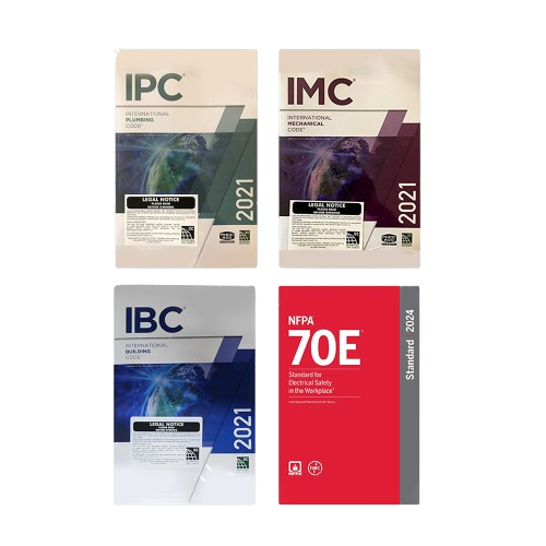 2021 Building Systems & Electrical Safety Code Set: IBC 2021, IMC 2021, IPC 2021 & NFPA 70E